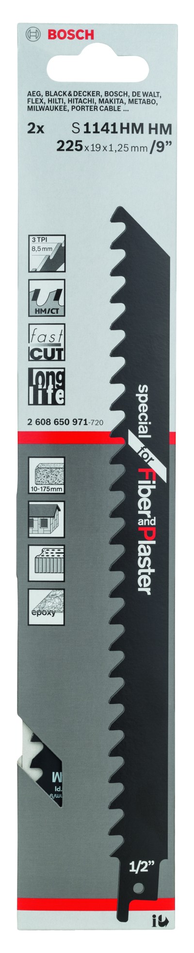 Reciprocating saw blade S 1141 HM Reciprocating saw blade S 1141 HM