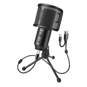 Fifine K683A Cardioid USB Condenser Microphone with Tripod – Black Fifine K683A Cardioid USB Condenser Microphone with Tripod – Black