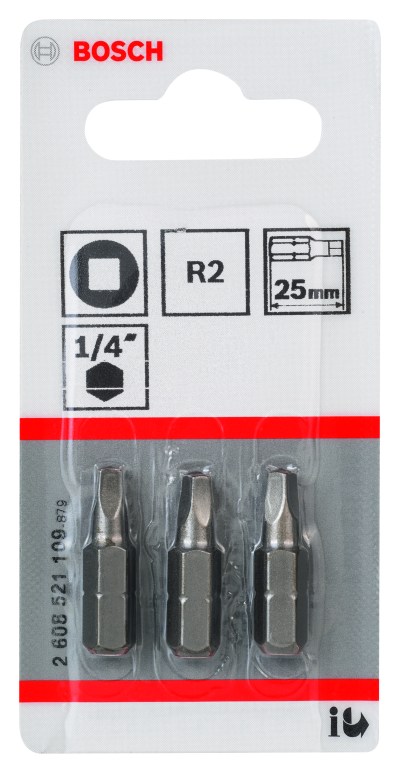 Screwdriver bit Extra Hard R2, 25 mm, 3 pc Screwdriver bit Extra Hard R2, 25 mm, 3 pc