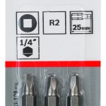 Screwdriver bit Extra Hard R2, 25 mm, 3 pc Screwdriver bit Extra Hard R2, 25 mm, 3 pc