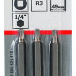 Screwdriver bit Extra Hard R3, 49 mm, 3 pc Screwdriver bit Extra Hard R3, 49 mm, 3 pc