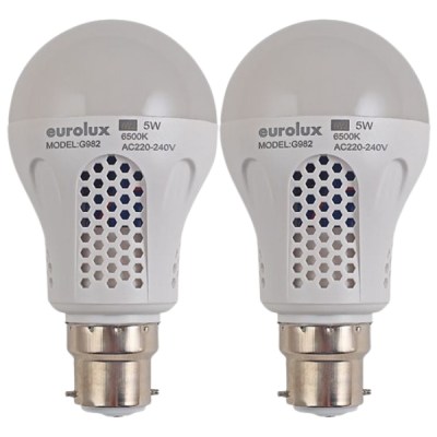 Eurolux – Rechargeable LED Lamp/Day Light 6500k 5W B22 LED Lamp – Pack of 2 Eurolux – Rechargeable LED Lamp/Day Light 6500k 5W B22 LED Lamp – Pack of 2