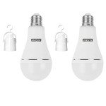 Ausma – LED Lamp / 9W E27 Day Light 6500k LED Bulb with Battery – Pack of 2 Ausma – LED Lamp / 9W E27 Day Light 6500k LED Bulb with Battery – Pack of 2