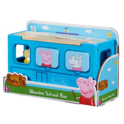 Peppa Pig Wooden School Bus Shape Sorter Peppa Pig Wooden School Bus Shape Sorter