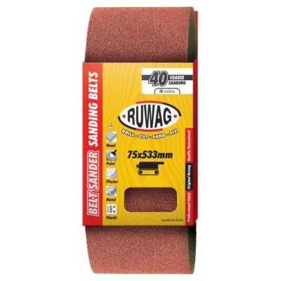 Ruwag – Sanding Belts P100 75 x 533mm – Pack of 3 Ruwag – Sanding Belts P100 75 x 533mm – Pack of 3