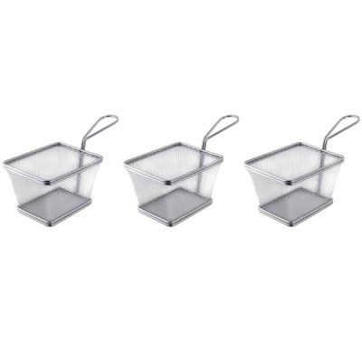 SourceDirect – Stainless Steel Mini / Small Frying Basket – Pack of 3 SourceDirect – Stainless Steel Mini / Small Frying Basket – Pack of 3