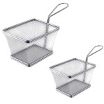 SourceDirect – Stainless Steel Frying Basket Combo – Small and Large SourceDirect – Stainless Steel Frying Basket Combo – Small and Large