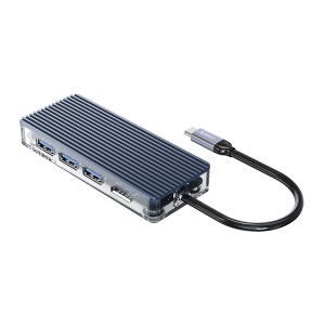 Orico Type-C 7-in1 USB3.0|HDMI|Type-C|TF&SD Transparent Hub – Grey Orico Type-C 7-in1 USB3.0|HDMI|Type-C|TF&SD Transparent Hub – Grey