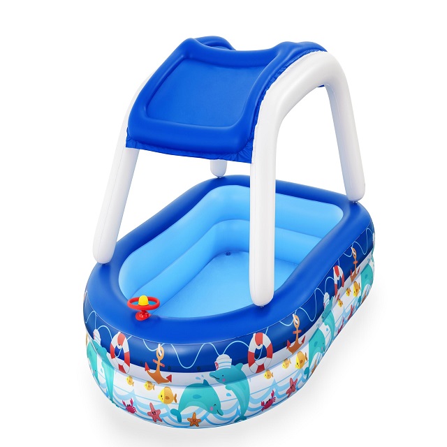 Bestway Sea Captain 2.13 m x 1.55 m x 1.32 m Shaded Family Pool Bestway Sea Captain 2.13 m x 1.55 m x 1.32 m Shaded Family Pool