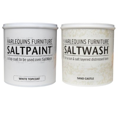 Harlequin – SaltWash – Sand Castle (1L) with White SaltPaint Topcoat (1L) Harlequin – SaltWash – Sand Castle (1L) with White SaltPaint Topcoat (1L)