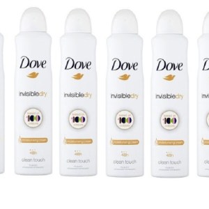 Dove Invisible Dry Clean Touch Anti-Perspirant Deodorant – Pack of 6 Dove Invisible Dry Clean Touch Anti-Perspirant Deodorant – Pack of 6