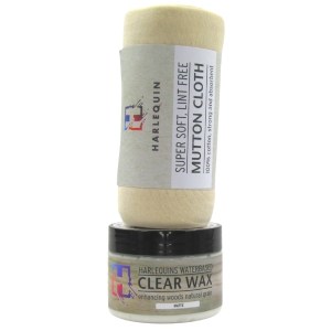 Harlequin- Waterbased Clear Wax (Matte – 250ml) & Mutton Cloth 200g Harlequin- Waterbased Clear Wax (Matte – 250ml) & Mutton Cloth 200g