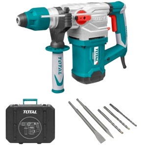 Total Tools – Rotary Hammer with 5 x Accessories Set and Carry Case – 1500W Total Tools – Rotary Hammer with 5 x Accessories Set and Carry Case – 1500W