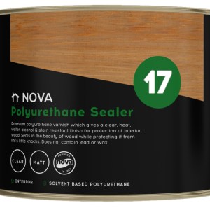 Nova 17 Polyurethane Sealer – Matt / Clear – Interior Varnish 1lt Nova 17 Polyurethane Sealer – Matt / Clear – Interior Varnish 1lt