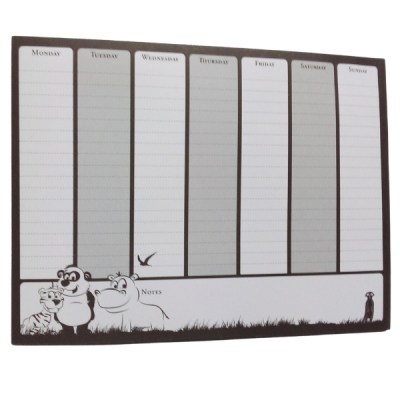 SourceDirect – Weekly Planner with Magnetic Strips – Hippo, Panda and Tiger SourceDirect – Weekly Planner with Magnetic Strips – Hippo, Panda and Tiger