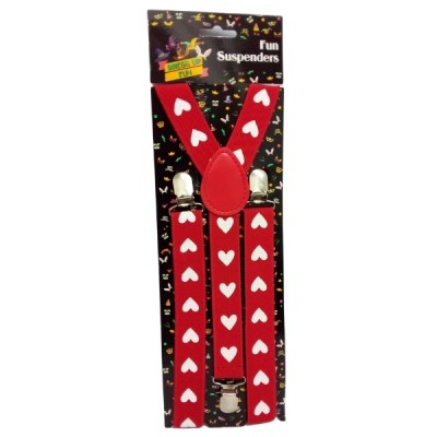 SourceDirect – Suspenders / Dress Up Suspenders – Hearts – Red (White Hearts) SourceDirect – Suspenders / Dress Up Suspenders – Hearts – Red (White Hearts)