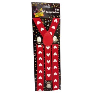 SourceDirect – Suspenders / Dress Up Suspenders – Hearts – Red (White Hearts) SourceDirect – Suspenders / Dress Up Suspenders – Hearts – Red (White Hearts)
