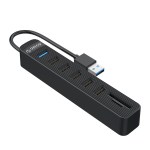 Orico 6 Port USB3.0 Hub with Card Reader – Black Orico 6 Port USB3.0 Hub with Card Reader – Black
