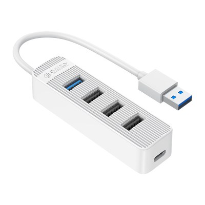 Orico 4 Port USB Hub – Black – White Orico 4 Port USB Hub – Black – White