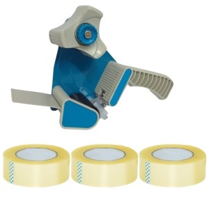 SourceDirect – Tape Dispenser 48mm with 3 x 100m Clear Packaging Tape SourceDirect – Tape Dispenser 48mm with 3 x 100m Clear Packaging Tape