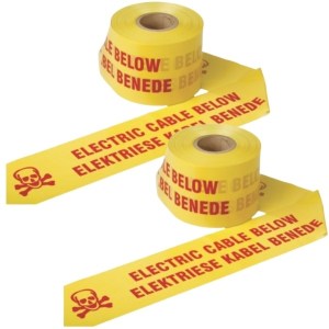 Waco – Danger Tape / Electric (75mm x 150mm x 500m) Red/Yellow – Pack of 2 Waco – Danger Tape / Electric (75mm x 150mm x 500m) Red/Yellow – Pack of 2