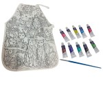 Khoki – Children’s Painting Apron Kitten(47 x 34cm) & 10 x 6ml Fabric Paint Khoki – Children’s Painting Apron Kitten(47 x 34cm) & 10 x 6ml Fabric Paint