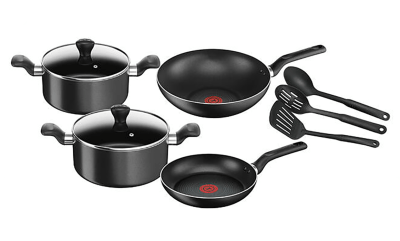 Tefal Super Cook Non-Stick With Thermo-Spot 9 Pieces Cooking Set – Black Tefal Super Cook Non-Stick With Thermo-Spot 9 Pieces Cooking Set – Black