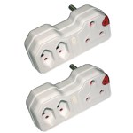 Current -Adaptor /2 x 3-Pin Euro Sockets – Pack of 2 (1 x 16A 2 x 5A) Current -Adaptor /2 x 3-Pin Euro Sockets – Pack of 2 (1 x 16A 2 x 5A)
