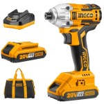 Ingco – Impact Screwdriver with 2 x 2.0Ah Batteries, Charger and 1/4″ Bag Ingco – Impact Screwdriver with 2 x 2.0Ah Batteries, Charger and 1/4″ Bag