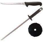 Mundial – Boning Knife, Sharpener and Cutting Protection – 3 Piece Mundial – Boning Knife, Sharpener and Cutting Protection – 3 Piece