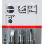 Screwdriver bit Extra Hard Slotted 0,8 x 5,5, 25 mm, 3 Pieces Screwdriver bit Extra Hard Slotted 0,8 x 5,5, 25 mm, 3 Pieces