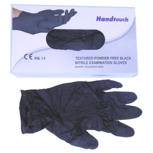 Handtouch – Gloves / Disposable Black Nitrile Gloves – Large (Pack of 50 ) Handtouch – Gloves / Disposable Black Nitrile Gloves – Large (Pack of 50 )