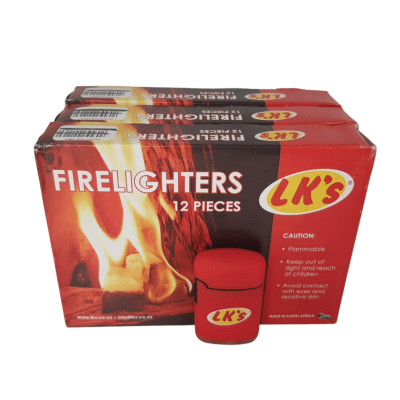 LK’s Jet Flame Lighter with 3 x 12 Block Firelighters LK’s Jet Flame Lighter with 3 x 12 Block Firelighters