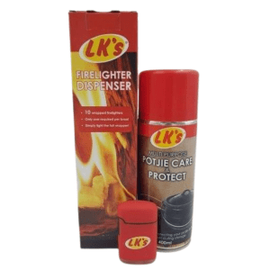Potjie care & Protect, 10 block Firelighter Dispenser & LK’s Lighter Potjie care & Protect, 10 block Firelighter Dispenser & LK’s Lighter