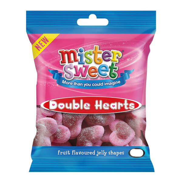 Mister Sweet Double Hearts – 24 x 60g Mister Sweet Double Hearts – 24 x 60g