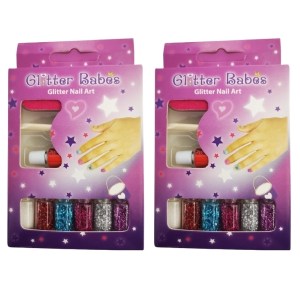 Glitter Nail Art – Pack of 2 (9 Piece) Glitter Nail Art – Pack of 2 (9 Piece)