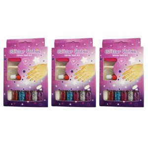 Glitter Nail Art – Pack of 3 (9 Piece) Glitter Nail Art – Pack of 3 (9 Piece)
