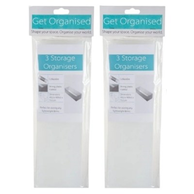 SourceDirect – Plastic Storage Organiser – Pack of 2 (3 Piece Per Pack) SourceDirect – Plastic Storage Organiser – Pack of 2 (3 Piece Per Pack)