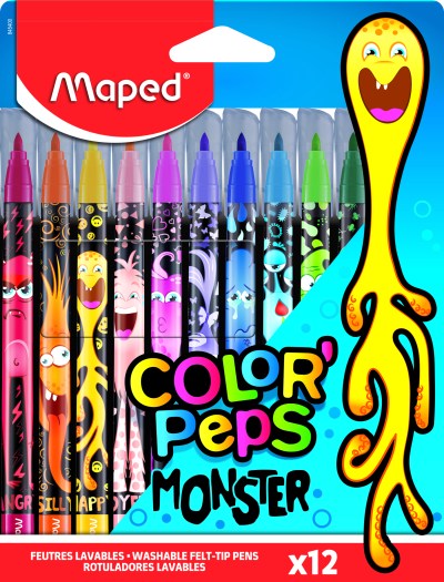 Maped Monster Felt Tips 12’s Maped Monster Felt Tips 12’s