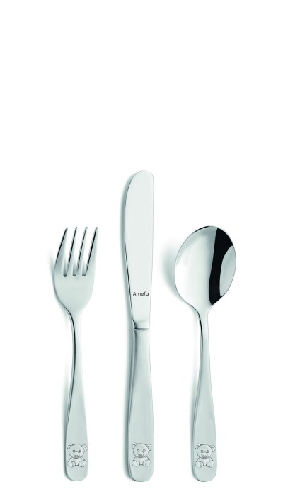 Amefa Teddy Kiddies Cutlery 3 Piece Set Amefa Teddy Kiddies Cutlery 3 Piece Set