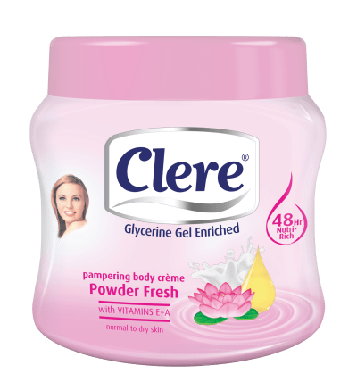 Clere Body Cr me – Powder Fresh 500ml Clere Body Cr me – Powder Fresh 500ml