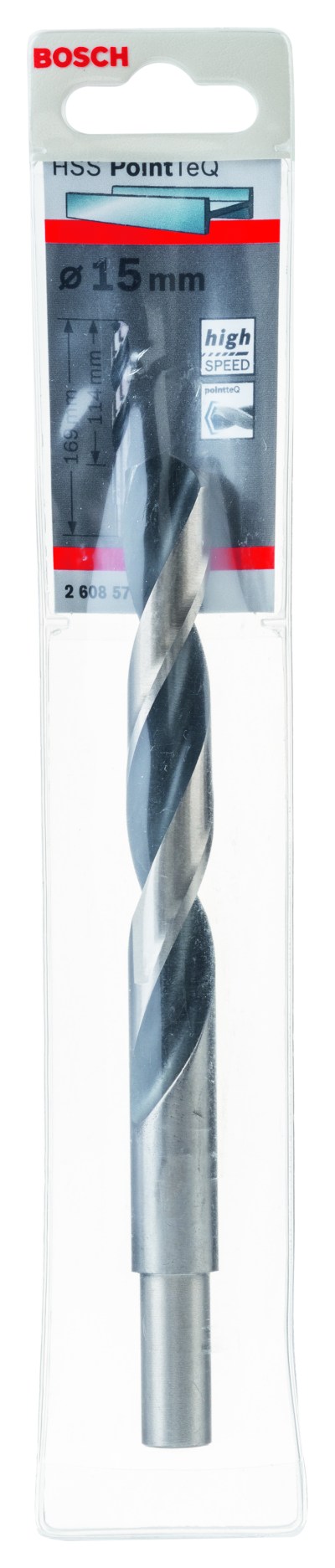 HSS Twist Drill Bit PointTeQ 15.0mm (reduced shank) HSS Twist Drill Bit PointTeQ 15.0mm (reduced shank)