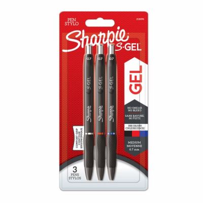 Sharpie S-Gel Gel Pens Medium Point 0.7mm Assorted Pack of 3 Sharpie S-Gel Gel Pens Medium Point 0.7mm Assorted Pack of 3