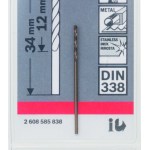 HSS-Co Metal Drill Bits, DIN 338 1 x 12 x 34 mm HSS-Co Metal Drill Bits, DIN 338 1 x 12 x 34 mm