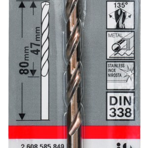 HSS-Co Metal Drill Bits, DIN 338 4,5 x 47 x 80 mm HSS-Co Metal Drill Bits, DIN 338 4,5 x 47 x 80 mm