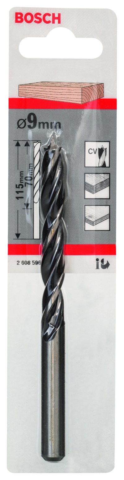 Standard Brad Point Drill Bit 9 x 80 x 120 mm, d 9 mm Standard Brad Point Drill Bit 9 x 80 x 120 mm, d 9 mm