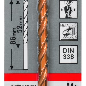 HSS-TiN Metal Drill Bits, DIN 338 5 x 52 x 86 mm HSS-TiN Metal Drill Bits, DIN 338 5 x 52 x 86 mm