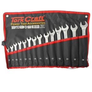 Tork Craft – Combination Spanner Set with Tool Pouch / Organiser – 14Piece Tork Craft – Combination Spanner Set with Tool Pouch / Organiser – 14Piece