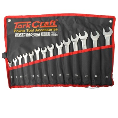 Tork Craft – Combination Spanner Set with Tool Pouch / Organiser – 14Piece Tork Craft – Combination Spanner Set with Tool Pouch / Organiser – 14Piece