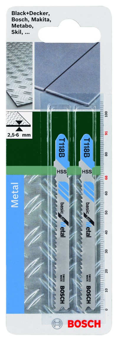 Jigsaw blade HSS T 118 B Basic for Metal, 2 pc Jigsaw blade HSS T 118 B Basic for Metal, 2 pc